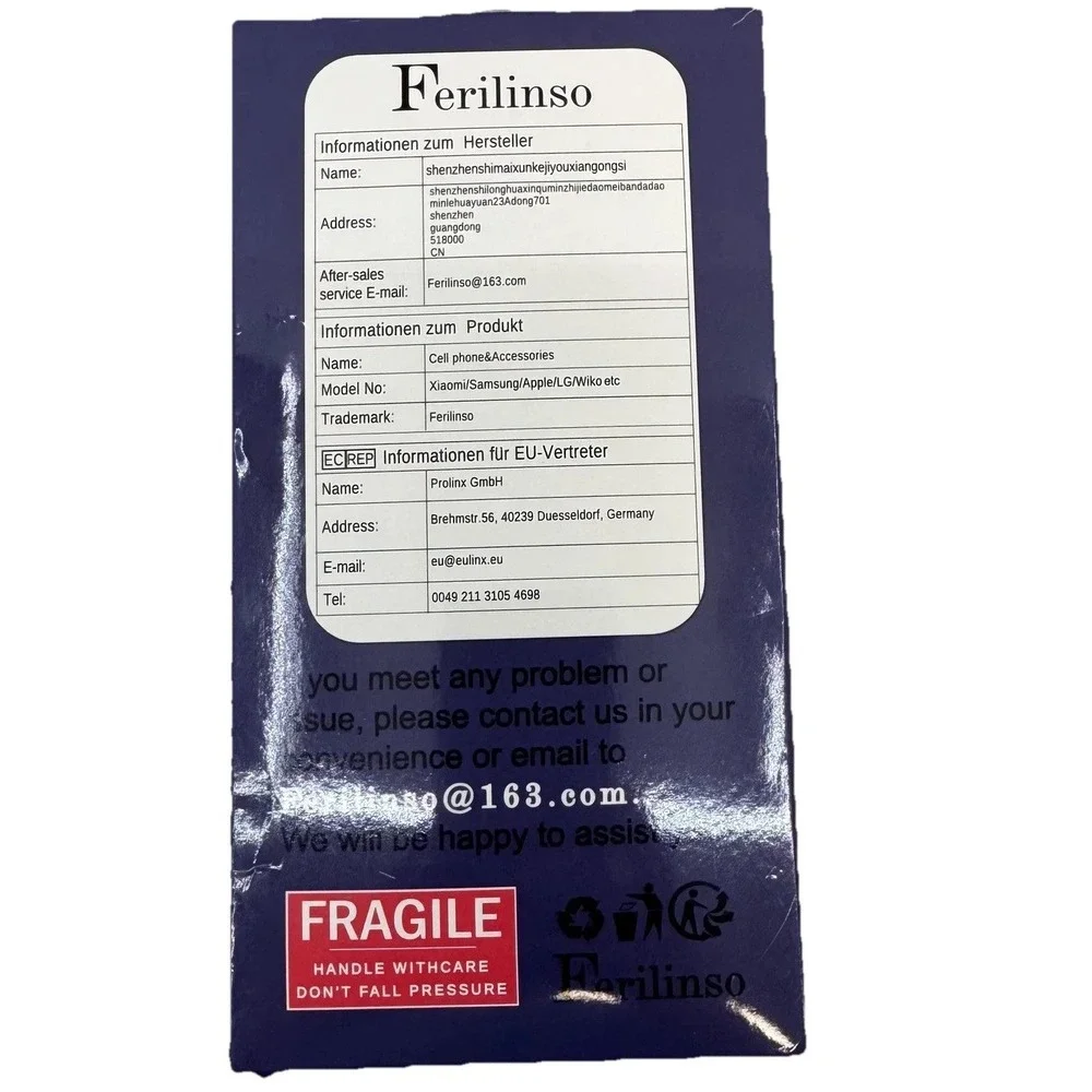 Ferilinso IPhone 15 Pro 6.1 Tempered Glass Screen Protector 3 Pack Camera Lens
